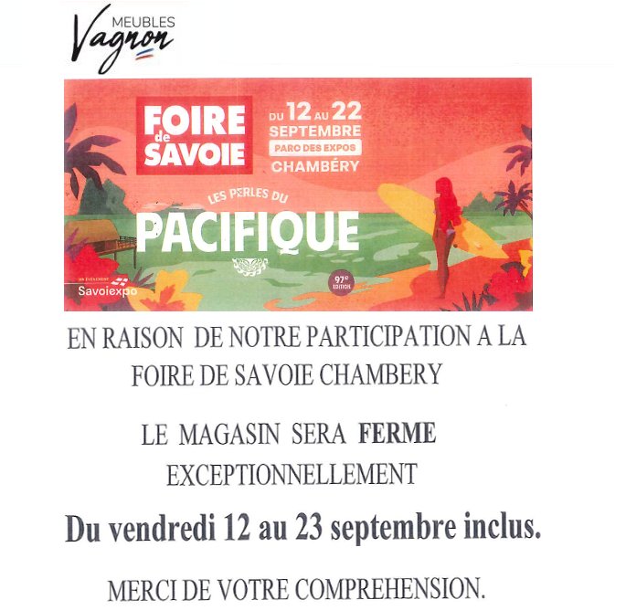 meubles Vagnon foire Savoie 2025