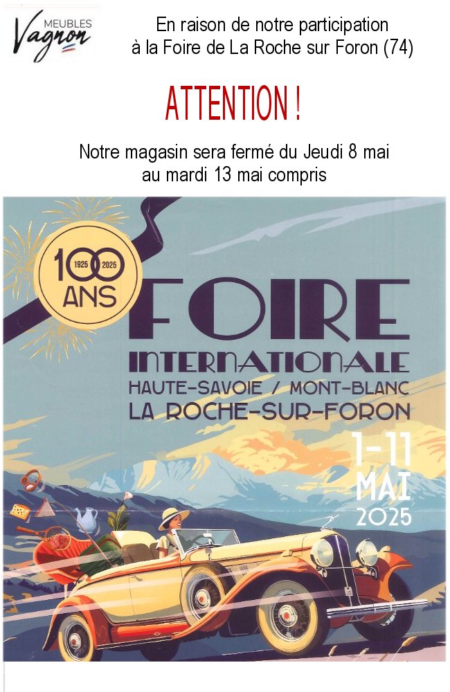 Fermeture cause foire La Roche sur Foron